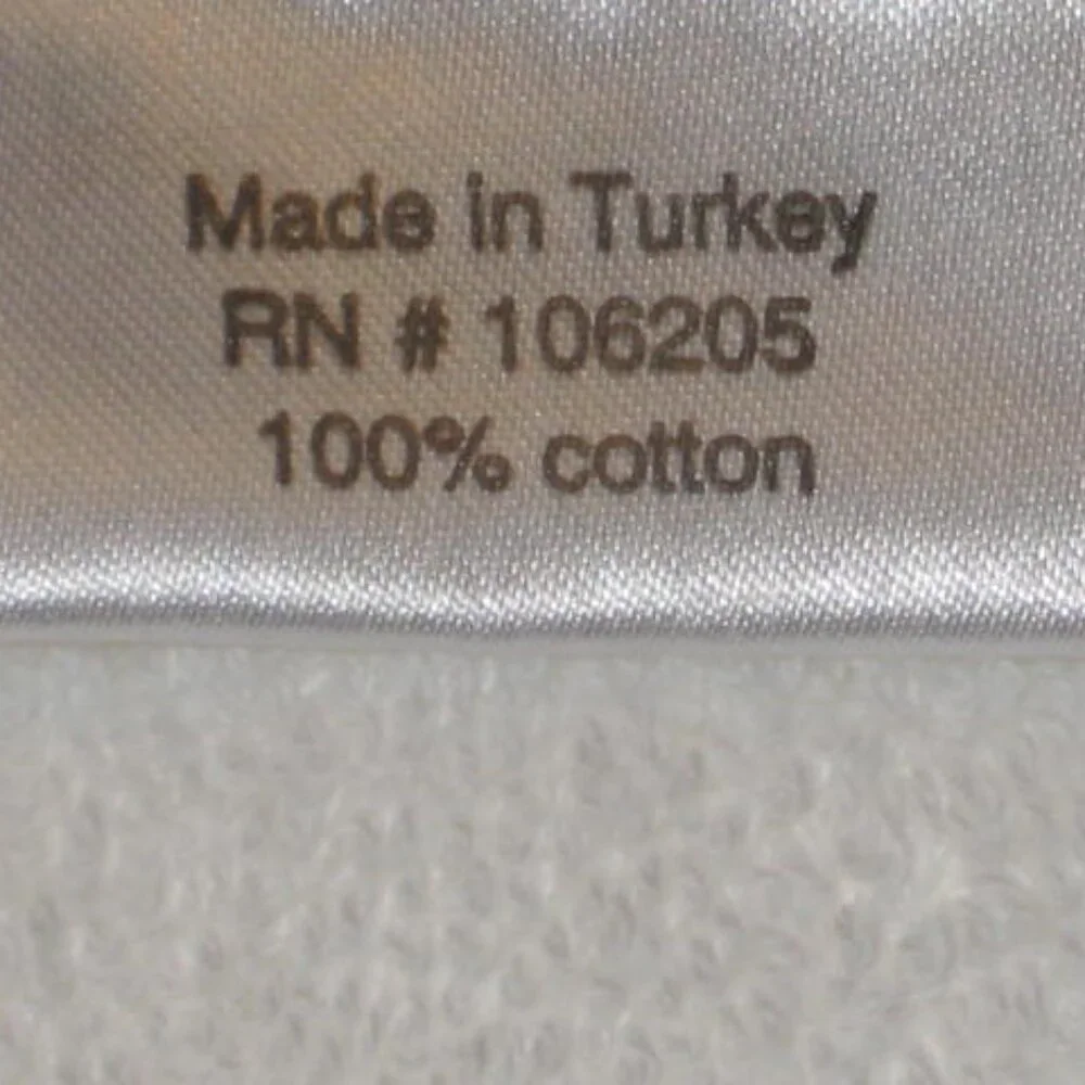 NWT Set of 2 Sundance Catalog Washcloths White in Package Cotton Made in Turkey